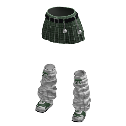 Christmas plaid skirt [green]