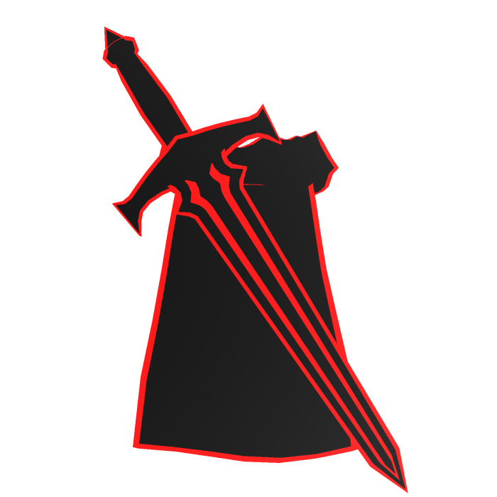 Red Cartoony Cape + Sword