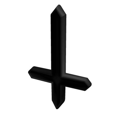 Black Gothic Cross Face Sticker Diya Add on