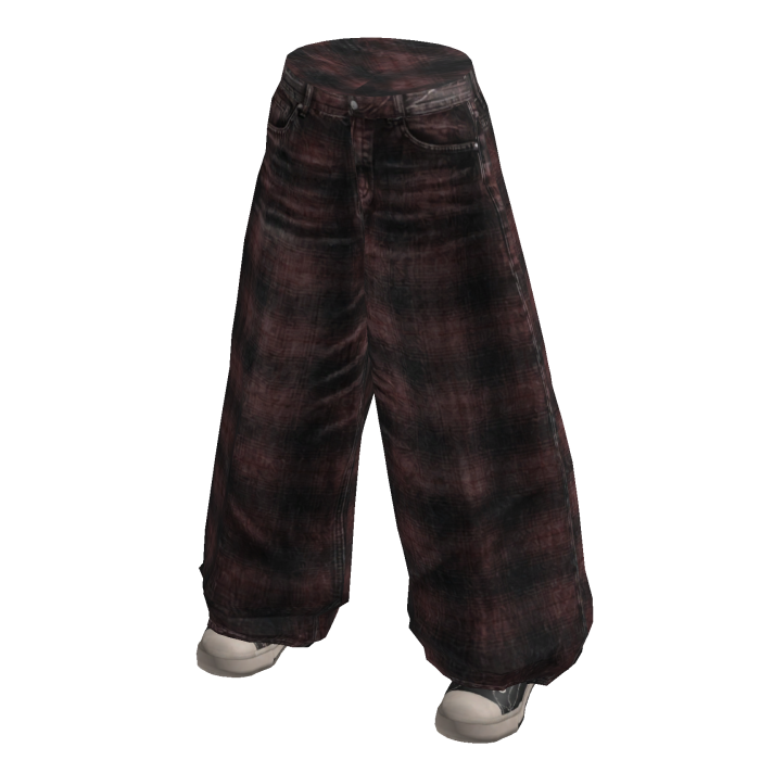 Burgundy Plaid Pants