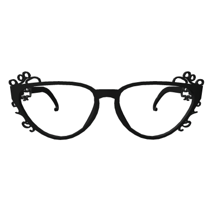 (low) Black gothic designed glasses Roblox item