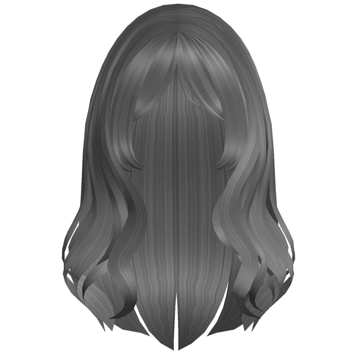 Preppy Wavy Hair w/ Curtain Bangs (Gray)
