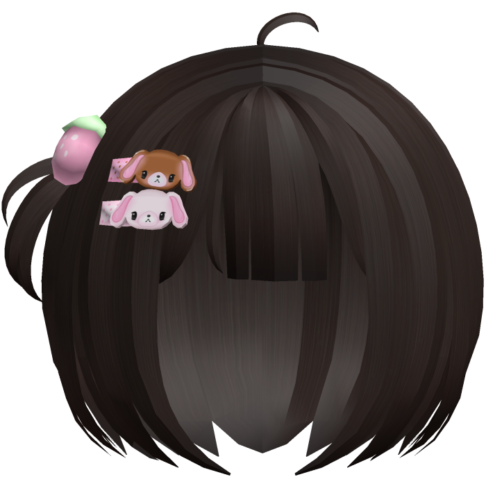 ♡ ꒰ cutecore baby pigtail hair w hairclips┊brown