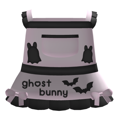 ‿ ♡ ۫ ghost bunny halloween overalls pink & black Roblox item