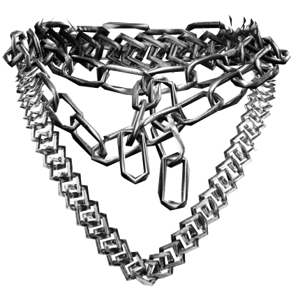 Chrome Triple Cuban Link Chain Necklace |Y2K Bling