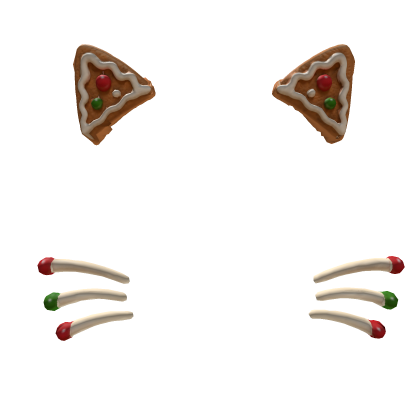 Gingerbread Kitty Ears W Whiskers