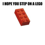 people stepping on legos group