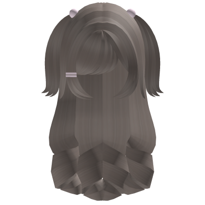 ♡ ash long tuft cute kawai curly hair Roblox item