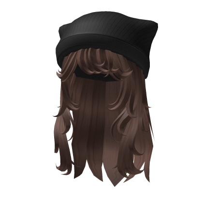 Long Kawaii Anime Hair With Cat Beanie Roblox item