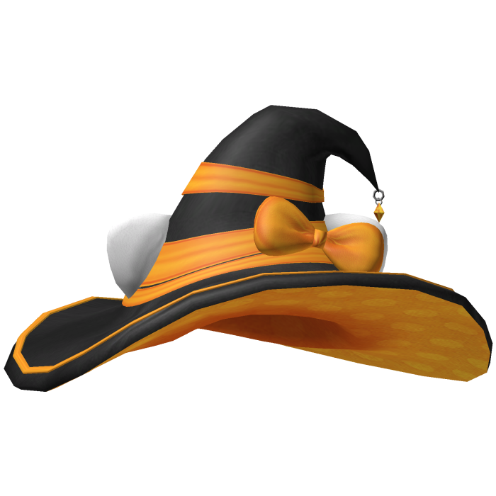 Cute Kitty Witch Hat Orange
