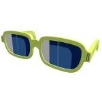 Yellow Anime Sunglasses