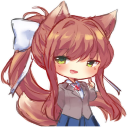 Kitten/Fox Monika Roblox decal
