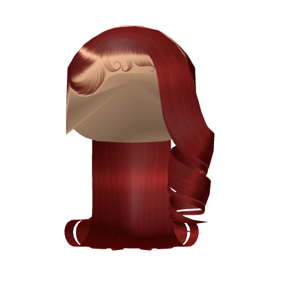 Side Part Curl Ponytail In Red Roblox item thumbnail