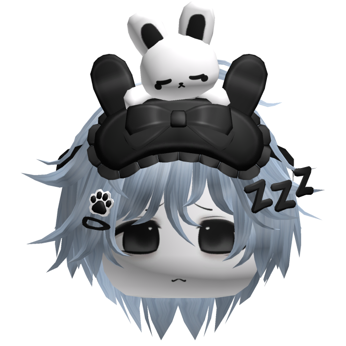 Moe Sleepy Cute Bunny Anime Boy Hair Blue