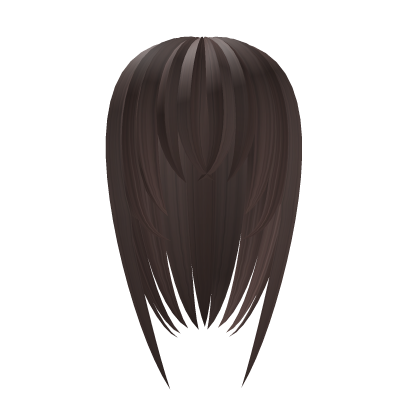 long straight hair with bangs in brown