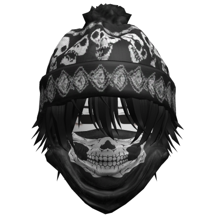 moe boy with emo skull beanie + mask