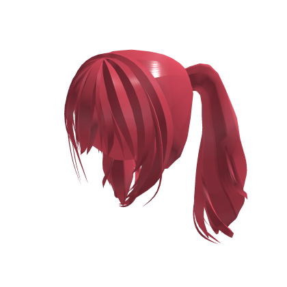 Messy Twintails Hair red shine metallic Roblox item