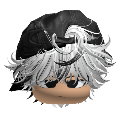 Cute Emo Boy w/ Y2K Hat & Boy Face (White & Black)