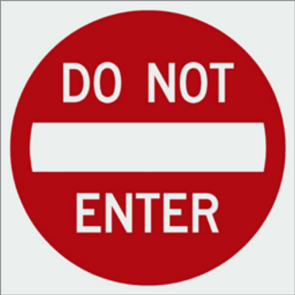 do not enter sign Roblox decal