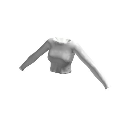 Off-White Long Sleeve Crop Blouse