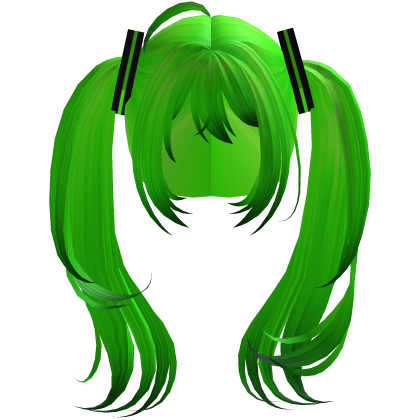 Green Miku cosplay hair