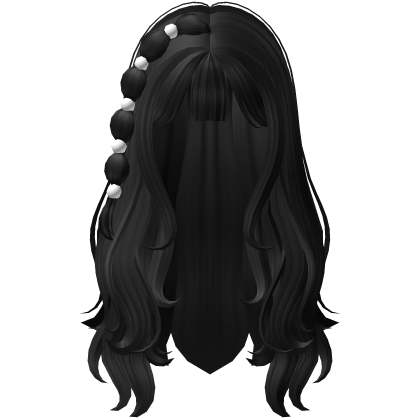 Preppy Bubble Braid Hair (Black) Roblox item