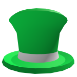 Classic green top hat with a ribbon [code CGTH]
