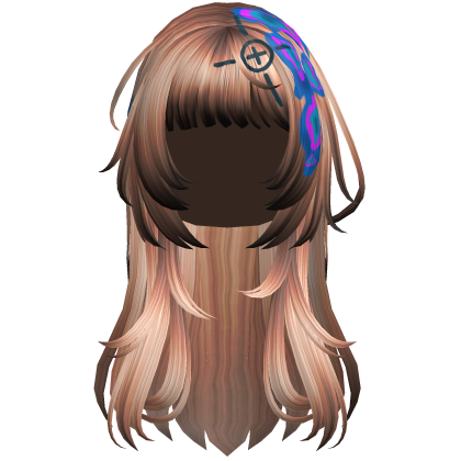 Blonde Heatwave Crosshair Punk Flowy Girl Hair