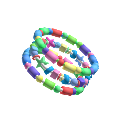 kandi decora harajuku rainbow bracelet; right thumbnail