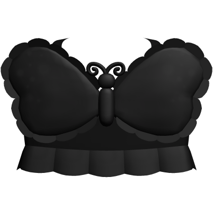 ♡ kawaii black butterfly bubbly top Roblox item