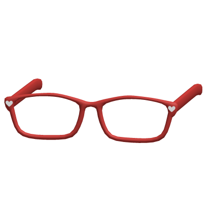 cutecore moe low heart oversized glasses red