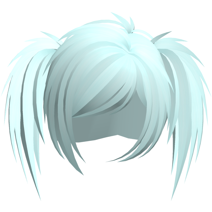 emo scene vkei choppy ponytails teal