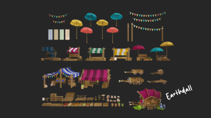 Medieval Market Props [Silvergarden Village Life] preview 2