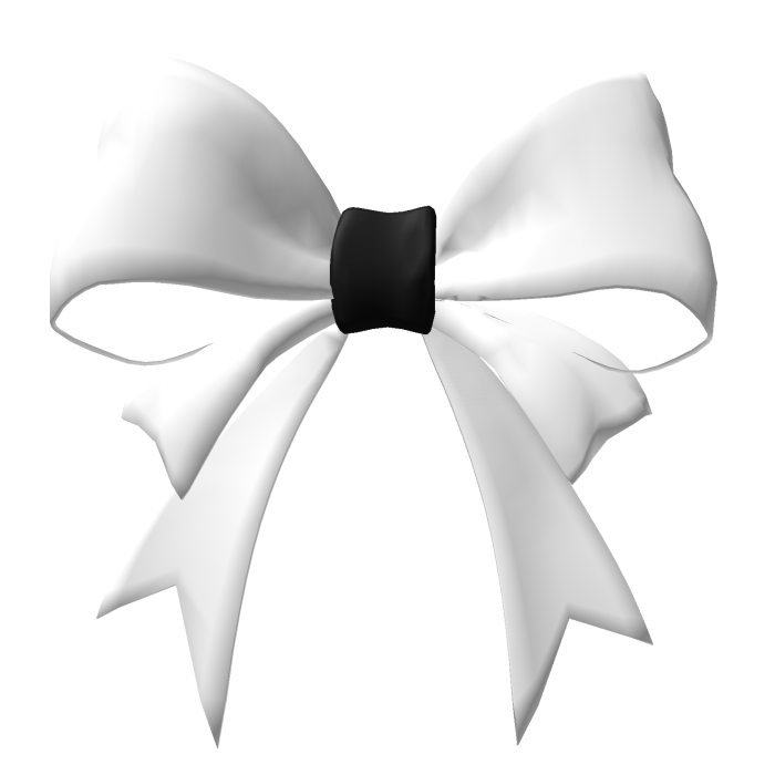 🎀 White Back Bow