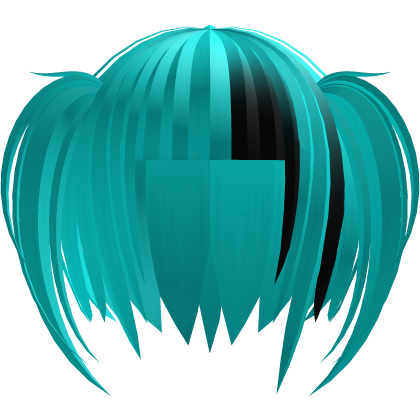🕸️๋. ⭑ Mourning Gothic Pigtails || Cyan
