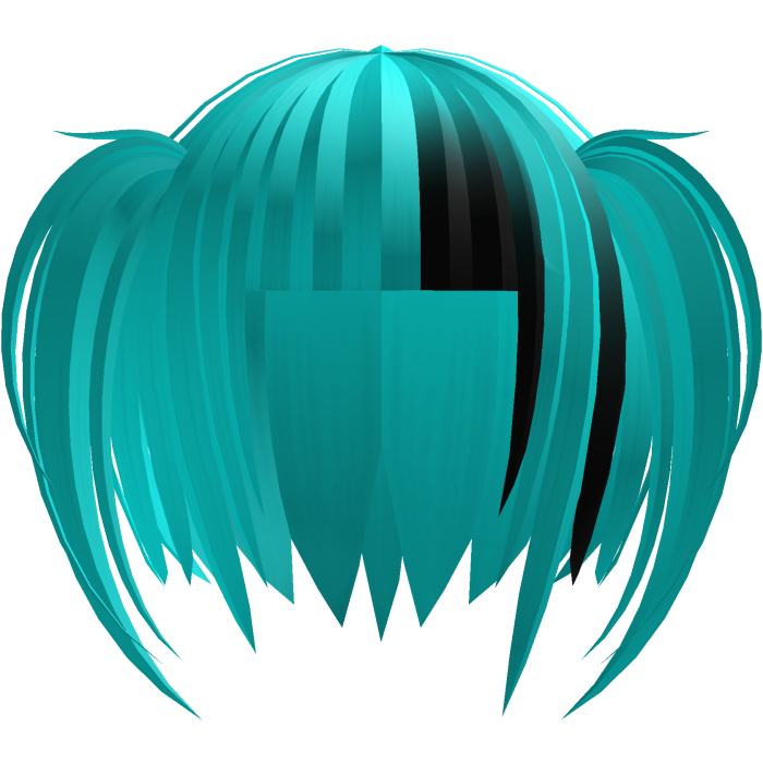 🕸️๋. ⭑ Mourning Gothic Pigtails || Cyan