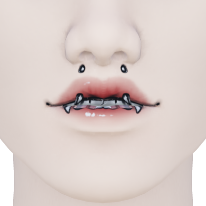 Anime Pierced Lip Bite Fangs
