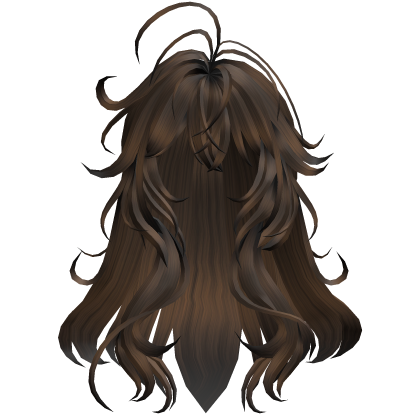 Long Wavy Half Up Hair - Brown