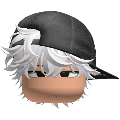 [White] Chill Emo Boy w messy hair + Y2K Cap Roblox item