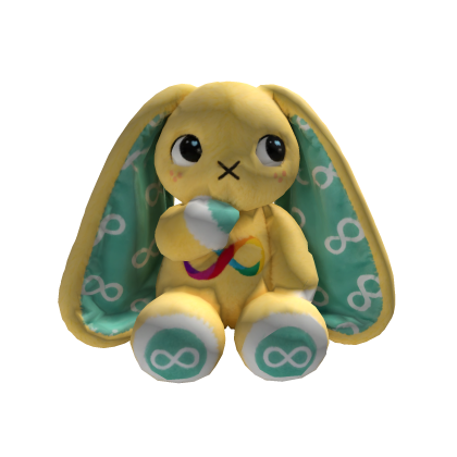 Yellow Autism Rabbit Plush [Back] Roblox item