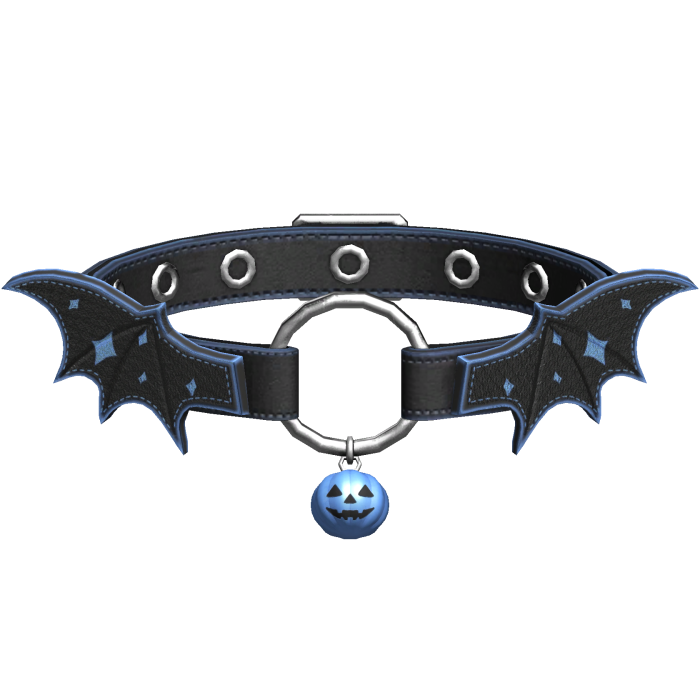 Halloween Choker w/ Bat Wings + Pumpkin
