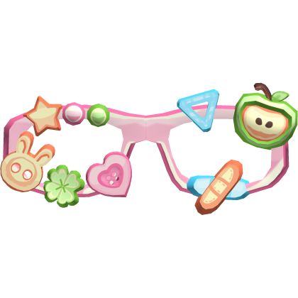 Cute Decora Harajuku Bunny Igari Glasses in Pink
