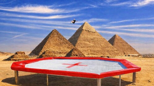 Jump Into Biggest Trampoline