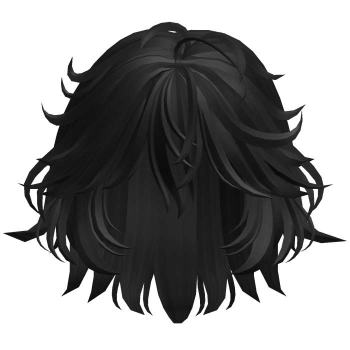 Fluffy Tousled Bob Hair - Black
