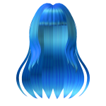 Blue Hime Girl Hair