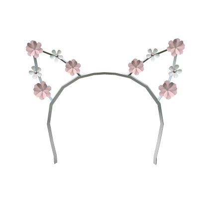 Miau Headband Silver and Pink