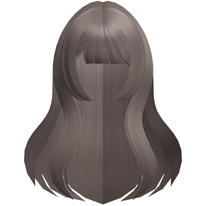 long straight hime anime hair ash brown