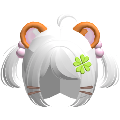 ♡ : cute white hamtaro hamster baby pigtails Roblox item