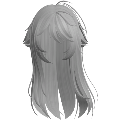 Gray Shy Moe Cat Girl Windy Whispy Hair