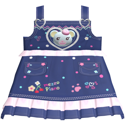 🍓 mezzo piano popo overalls denim